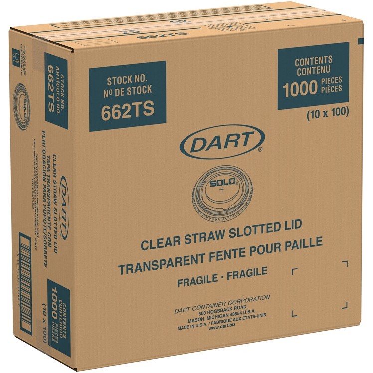 DART LID STRAW SLOT PLASTIC FOR 12/20 OZ AND SQUAT