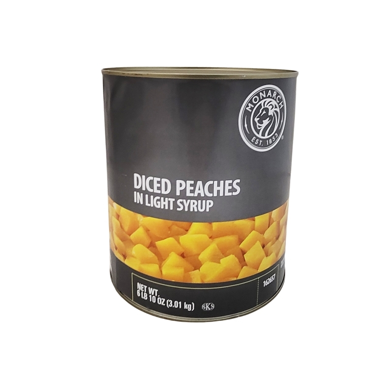 MONARCH PEACH, DICED IN LIGHT SYRUP SHELF STABLE