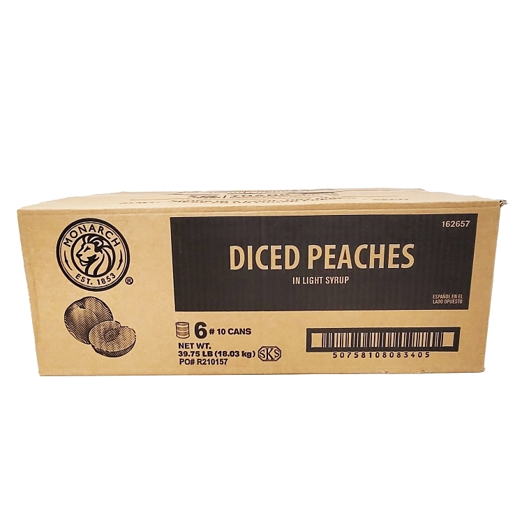 MONARCH PEACH, DICED IN LIGHT SYRUP SHELF STABLE