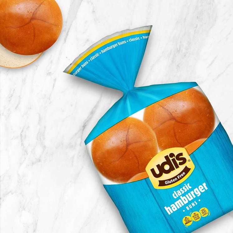 UDI'S CLASSIC HAMBURGER BUN GLUTEN FREE 8/4/2.75OZ FROZEN