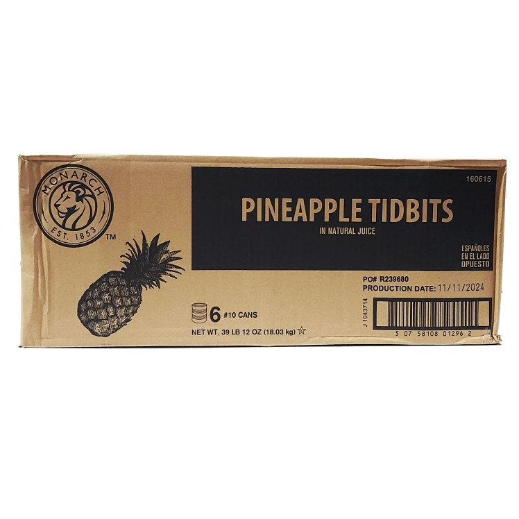 MONARCH PINEAPPLE TIDBIT IN JUICE CANNED