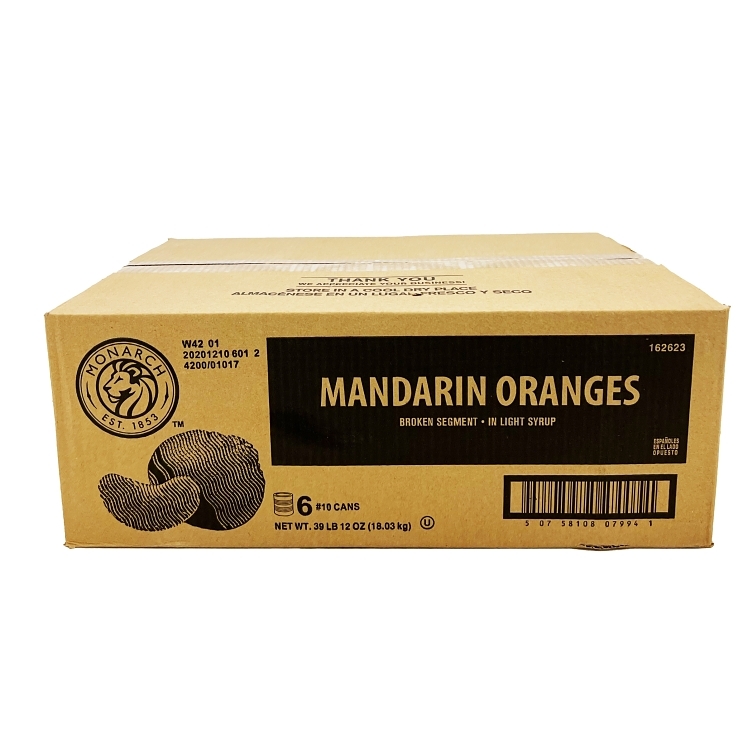 MONARCH ORANGE MANDARIN BROKEN SEGMENTS IN LIGHT SYRUP