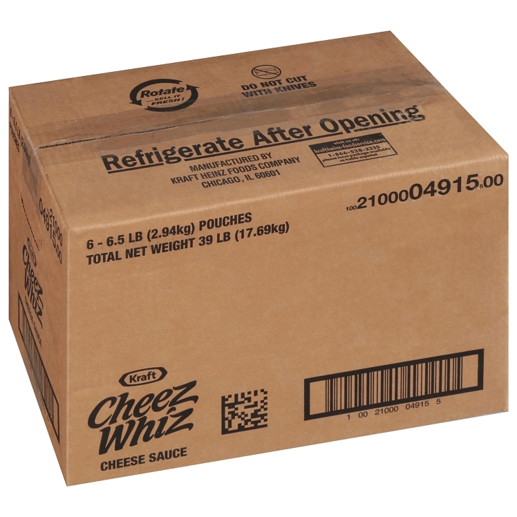 CHEEZ WHIZ CHEDDAR CHEESE SAUCE SHELF STABLE