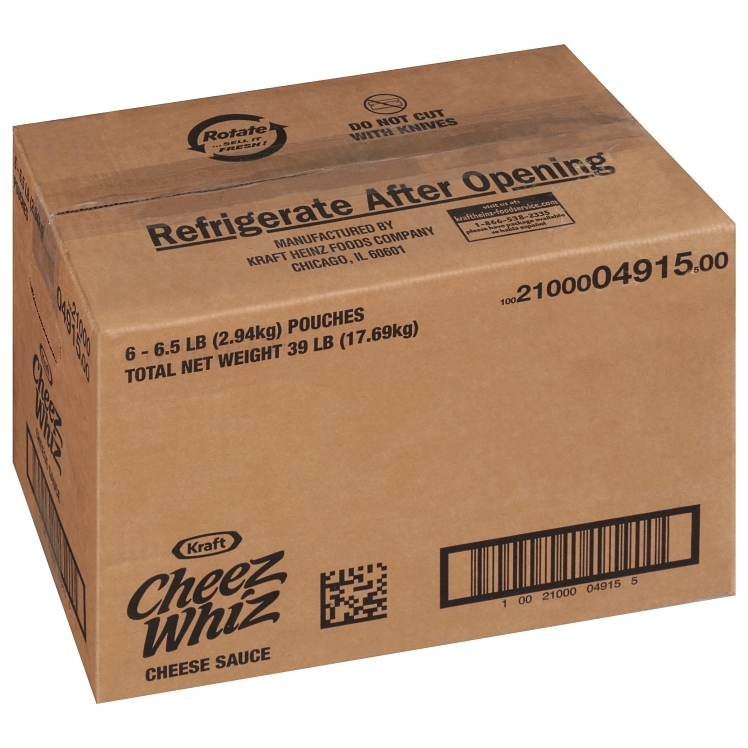 CHEEZ WHIZ CHEDDAR CHEESE SAUCE SHELF STABLE