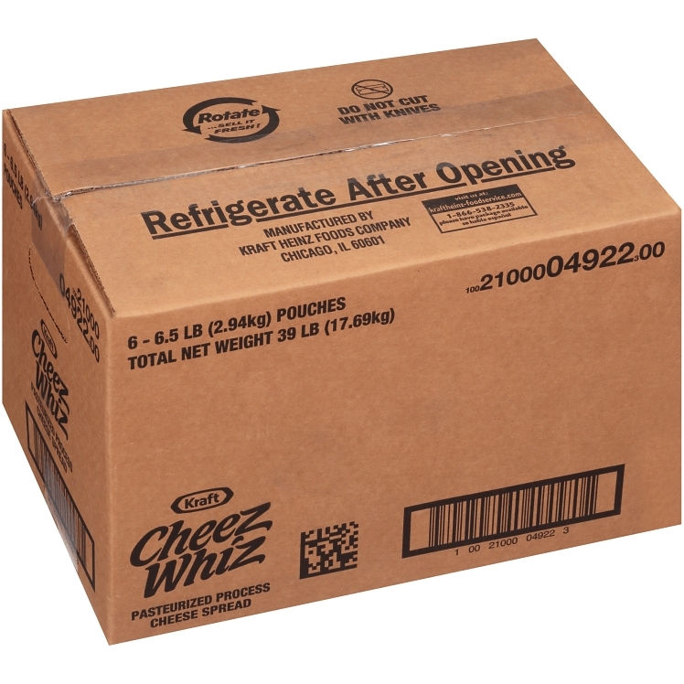 CHEEZ WHIZ CHEDDAR & COLBY CHEESE SAUCE SHELF