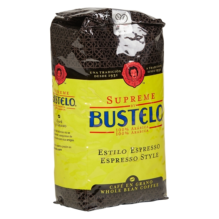 BUSTELO SUPREME DARK ROAST ESPRESSO BEANS VACUUM PACKED