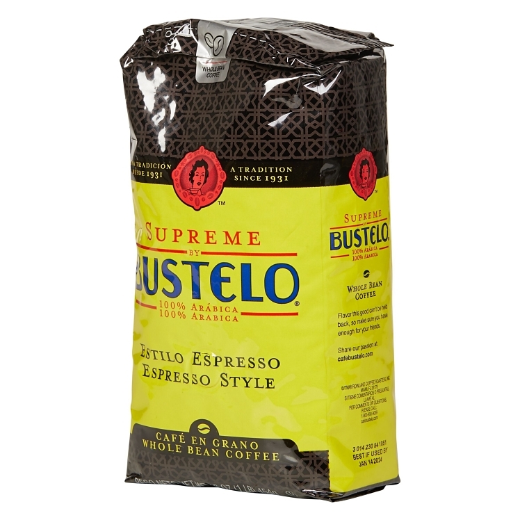 BUSTELO SUPREME DARK ROAST ESPRESSO BEANS VACUUM PACKED