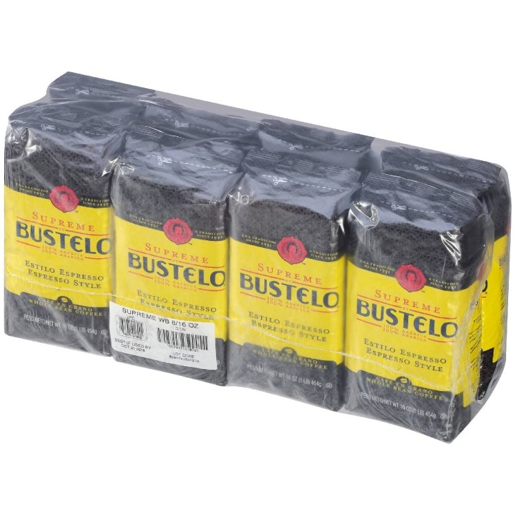 BUSTELO SUPREME DARK ROAST ESPRESSO BEANS VACUUM PACKED