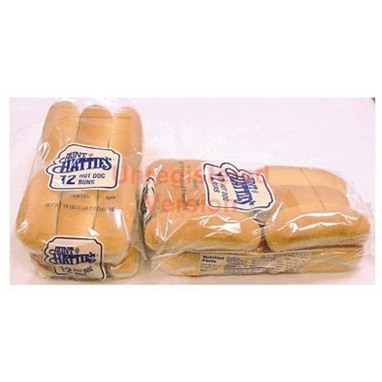 BUN, HOT DOG WHT 6  UNSL BKD