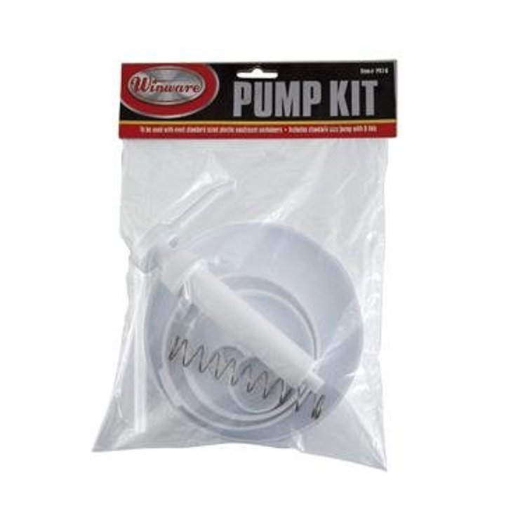 WINCO PUMP WITH 5 LID 5 FOOD CONDIMENT DISPENSE KIT