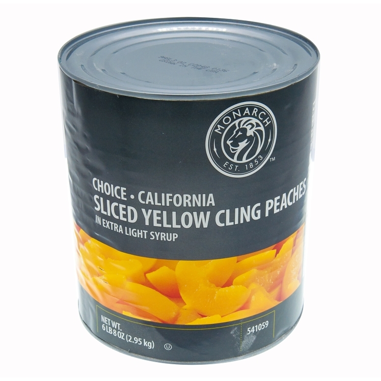 MONARCH SLICED YELLOW CLING PEACHES IN LIGHT SYRUP