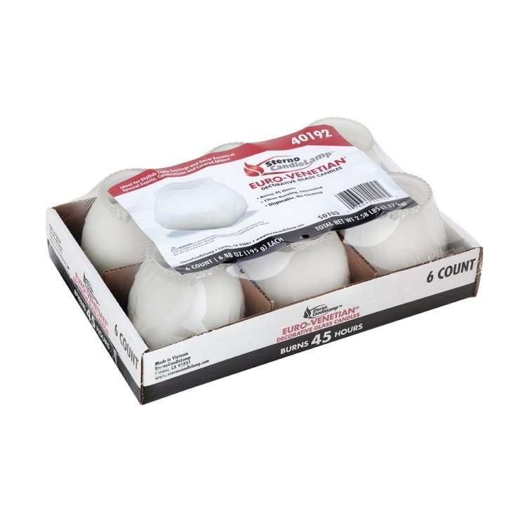 STERNO EURO-VENETIAN CANDLE FROST