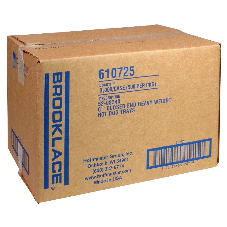 HOFFMASTER HOT DOG TRAY HEAVY DUTY 6 INCH