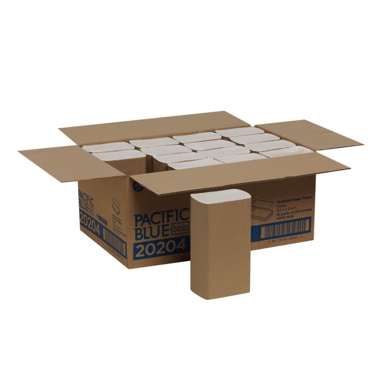 TOWEL, PAPR 9.25X9.5 MLTFD WHT