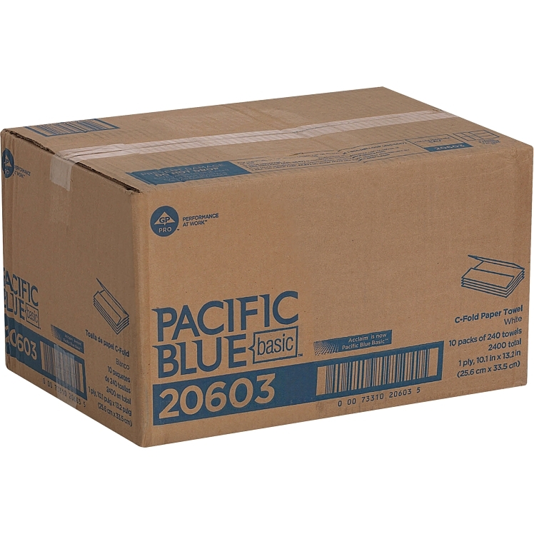 TOWEL, PAPR 9.25X9.5 MLTFD WHT