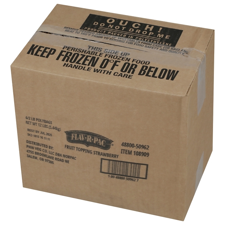 FLAV-R-PAC FROZEN STRAWBERRY FRUIT TOPPING SLICED