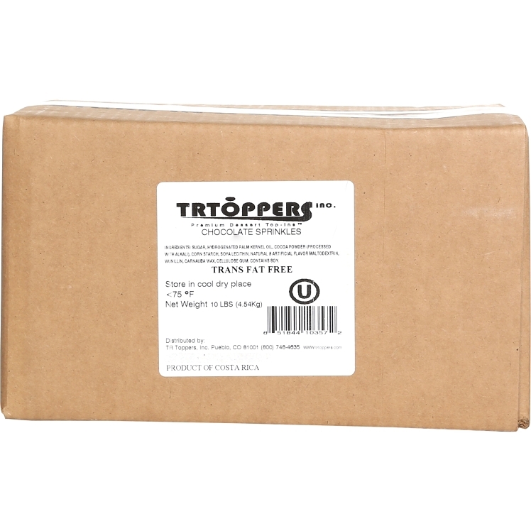 TR TOPPERS SPRINKLES CHOCOLATE 10 LB