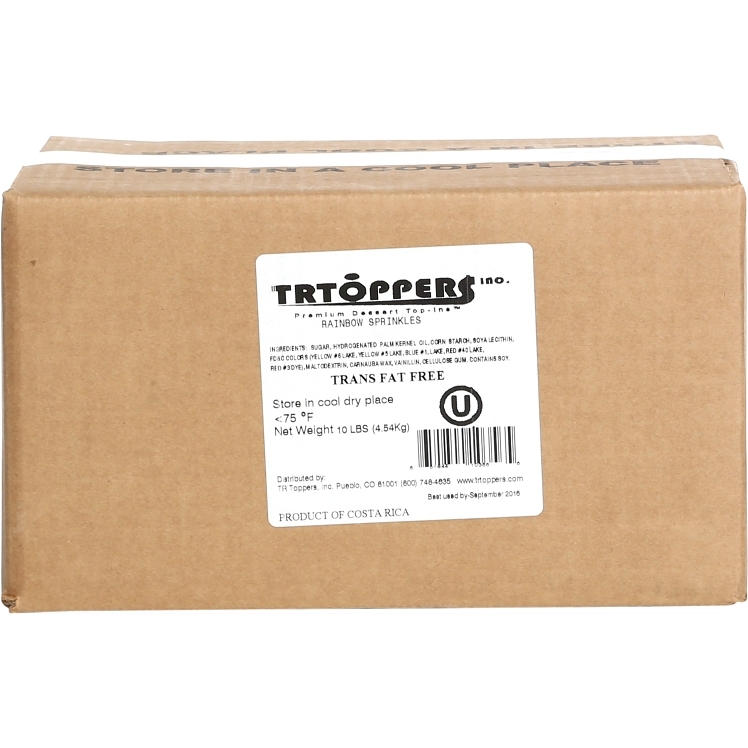 TR TOPPERS SPRINKLES RAINBOW 10 LB