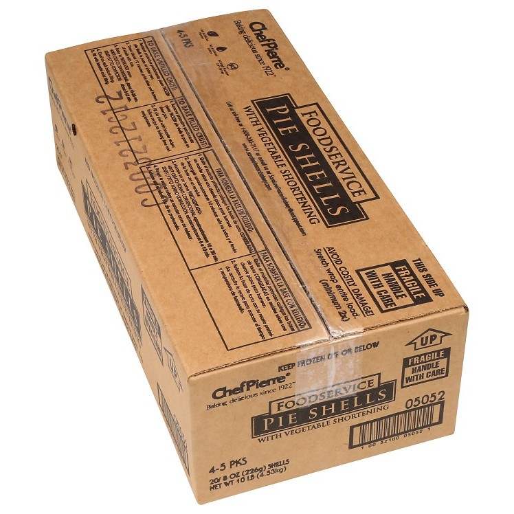 CHEF PIERRE DEEP DISH PIE SHELL 9 INCHES RAW FROZEN