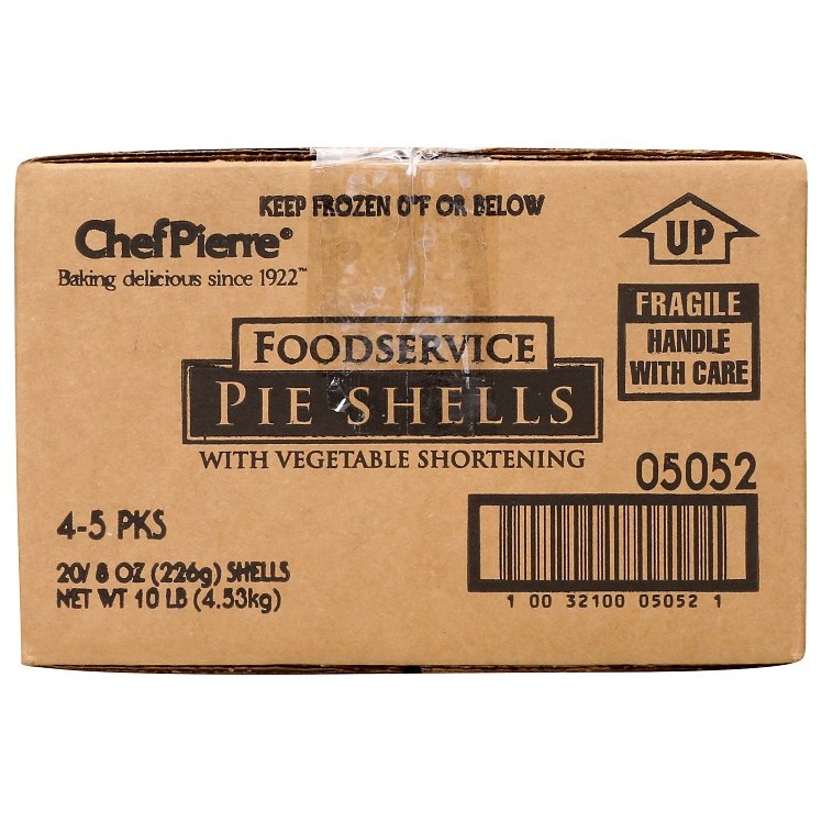 CHEF PIERRE DEEP DISH PIE SHELL 9 INCHES RAW FROZEN