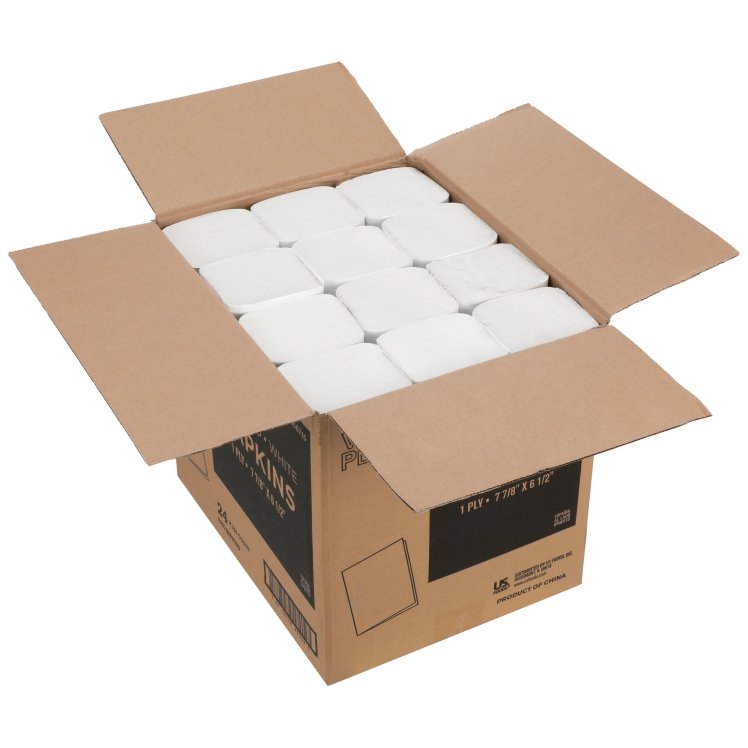 VALU PLUS 7.88IN X 6.5IN 1 PLY INTERFOLD PAPER WHITE DISPENSER NAPKINS