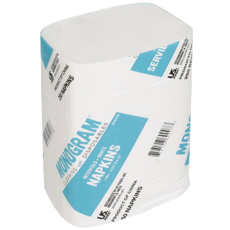 MONOGRAM INFLATED WHITE NAPKIN DISPENSER