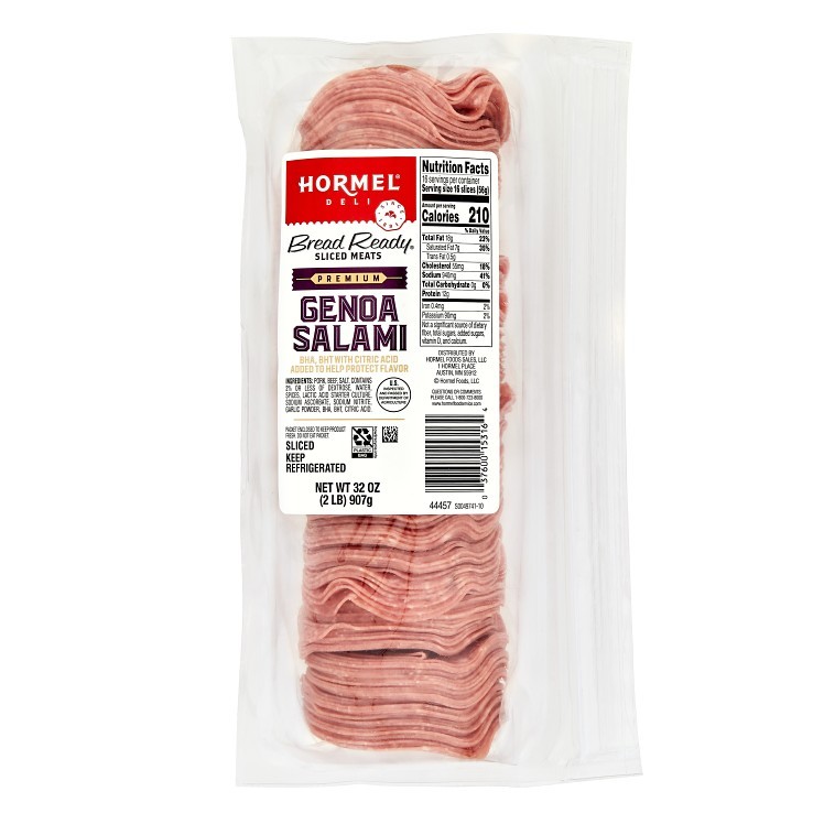 HORMEL GENOA SALAMI SLICED 1/8 OZ