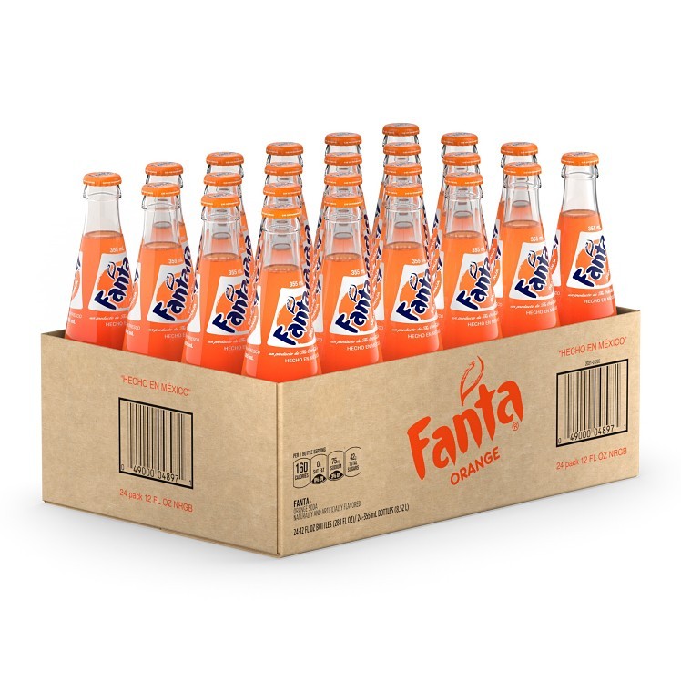 FANTA ORANGE GLASS BOTTLE MADE IN MEXICO