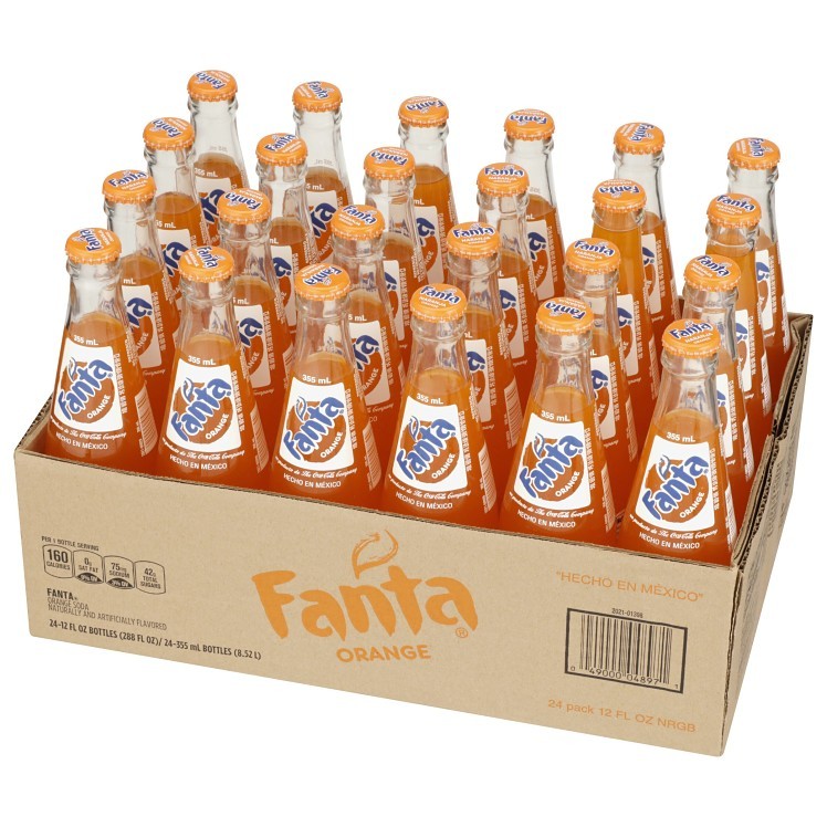 FANTA ORANGE GLASS BOTTLE MADE IN MEXICO