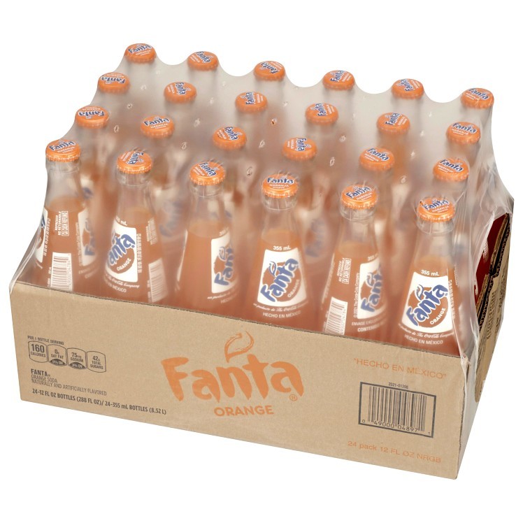 FANTA ORANGE GLASS BOTTLE MADE IN MEXICO
