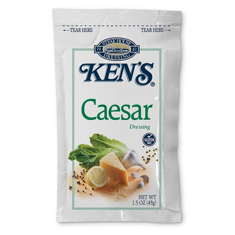 KEN'S CAESAR DRESSING, SINGLE SERVE POUCH SHELF