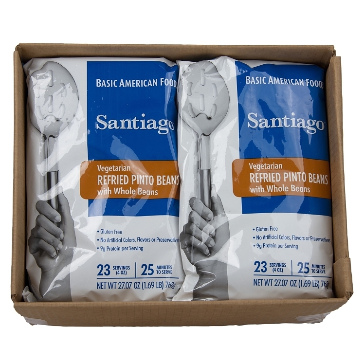 SANTIAGO REFRIED BEANS BEAN REFRIED PINTO VEGETARIAN DEHYDRATED