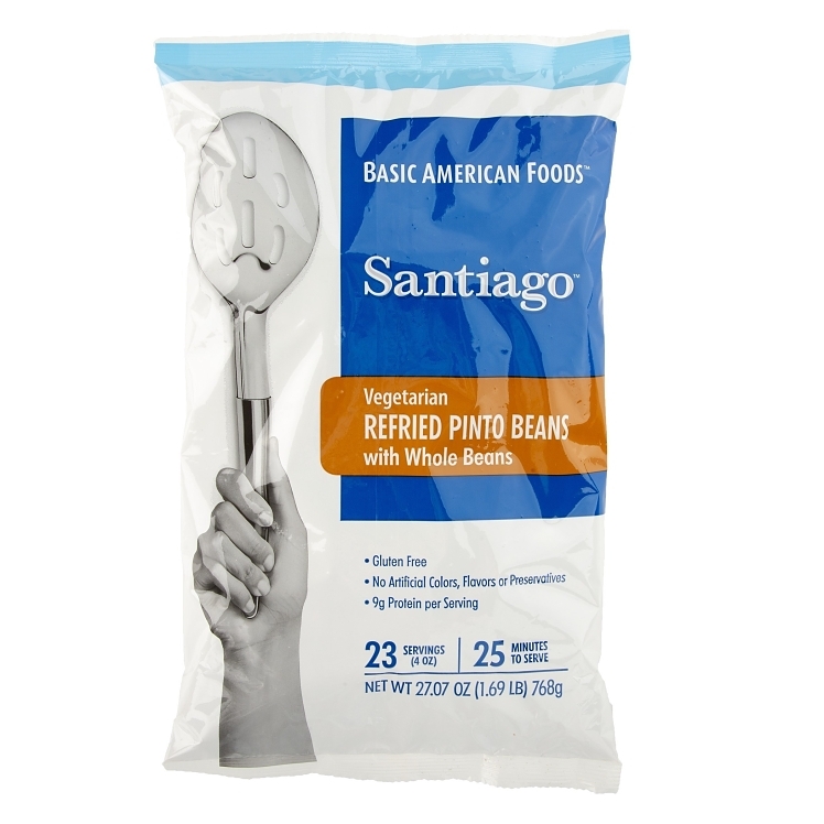SANTIAGO REFRIED BEANS BEAN REFRIED PINTO VEGETARIAN DEHYDRATED