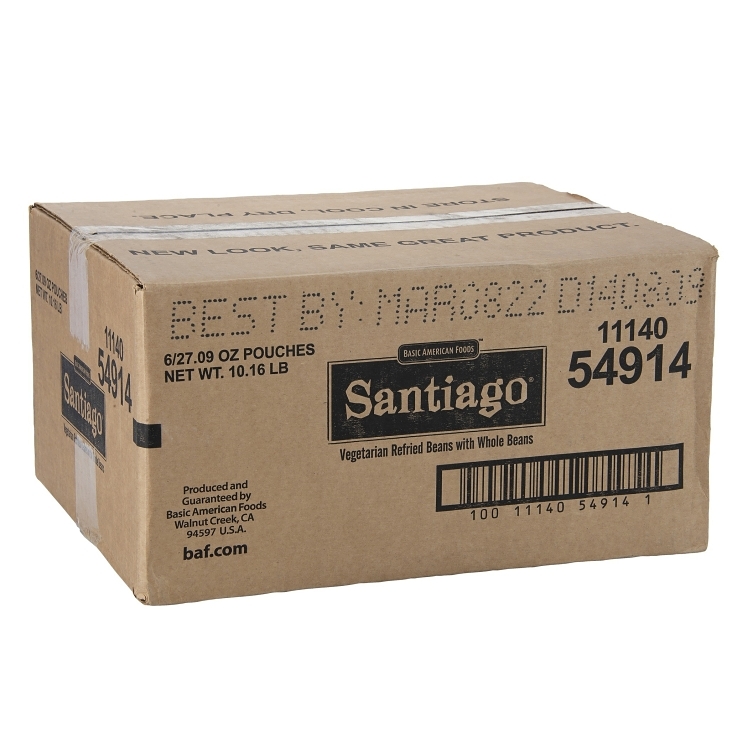 SANTIAGO REFRIED BEANS BEAN REFRIED PINTO VEGETARIAN DEHYDRATED