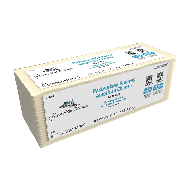 GLENVIEW FARMS CHEESE AMERICAN WHITE SLICED 120 CT