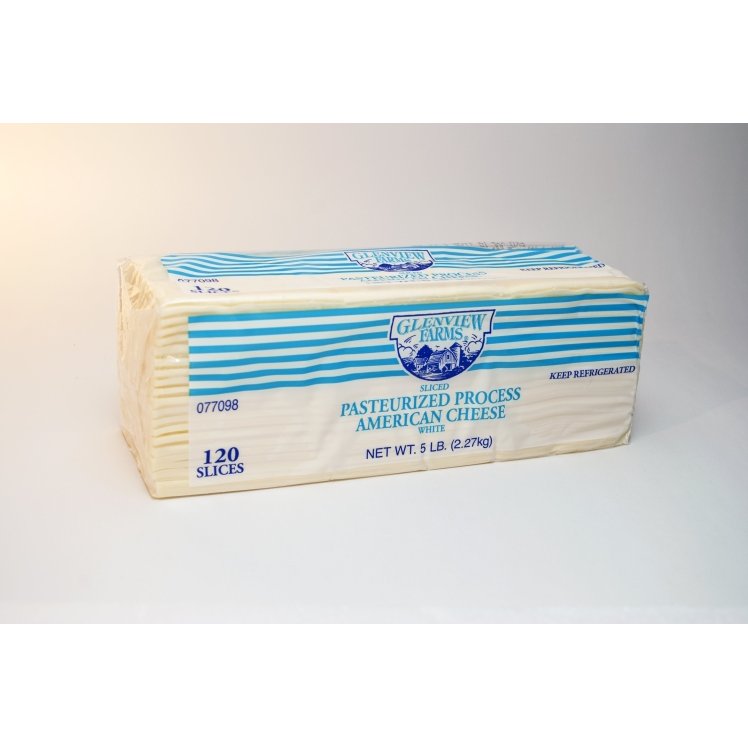 GLENVIEW FARMS CHEESE AMERICAN WHITE SLICED 120 CT