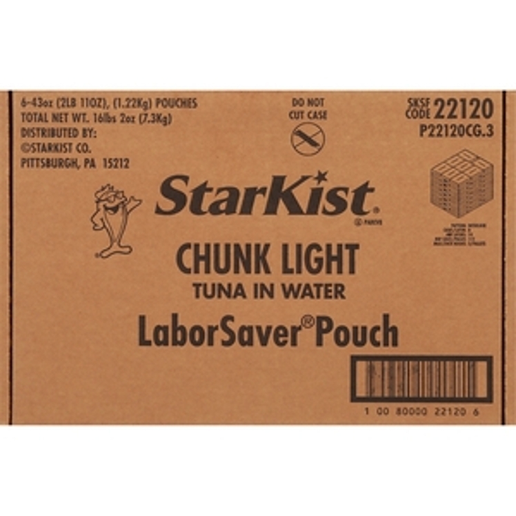 STAR-KIST CHUNK LIGHT TUNA IN WATER FOIL POUCH