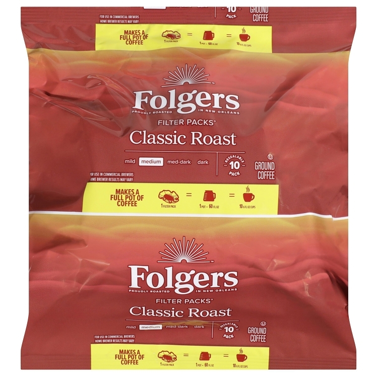 FOLGERS COFFEE GROUND REGULAR FILTER PACK
