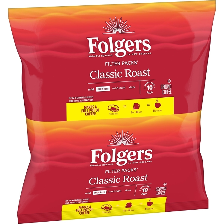 FOLGERS COFFEE GROUND REGULAR FILTER PACK