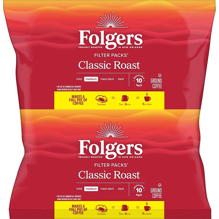 FOLGERS COFFEE GROUND REGULAR FILTER PACK
