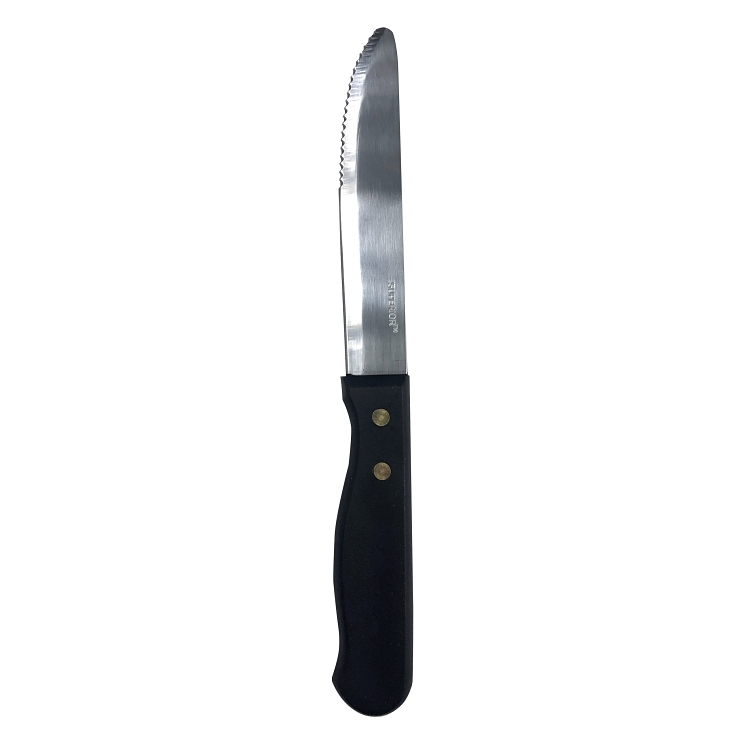 SUPERIOR / CES KNIFE STEAK STAINLESS STEEL PLASTIC HANDLE BLACK