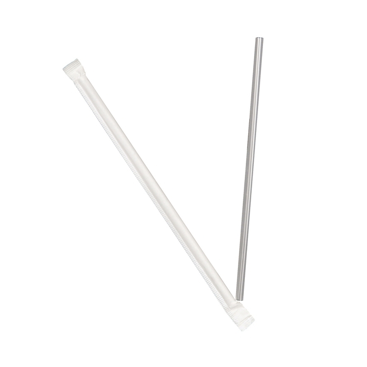 MONOGRAM 7.75 IN TRANSLUCENT WRAPPED JUMBO STRAW