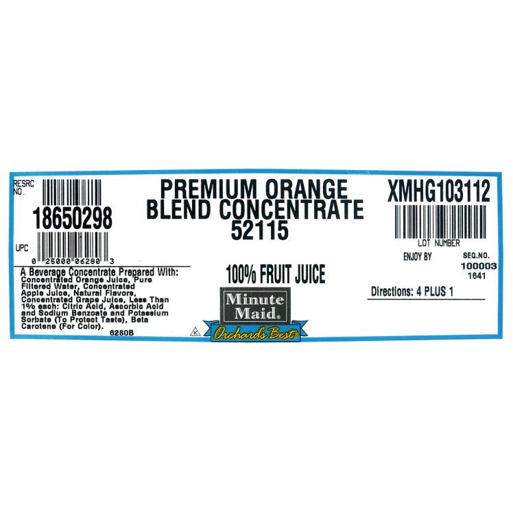 MINUTE MAID 100% ORANGE JUICE BASE 4:1