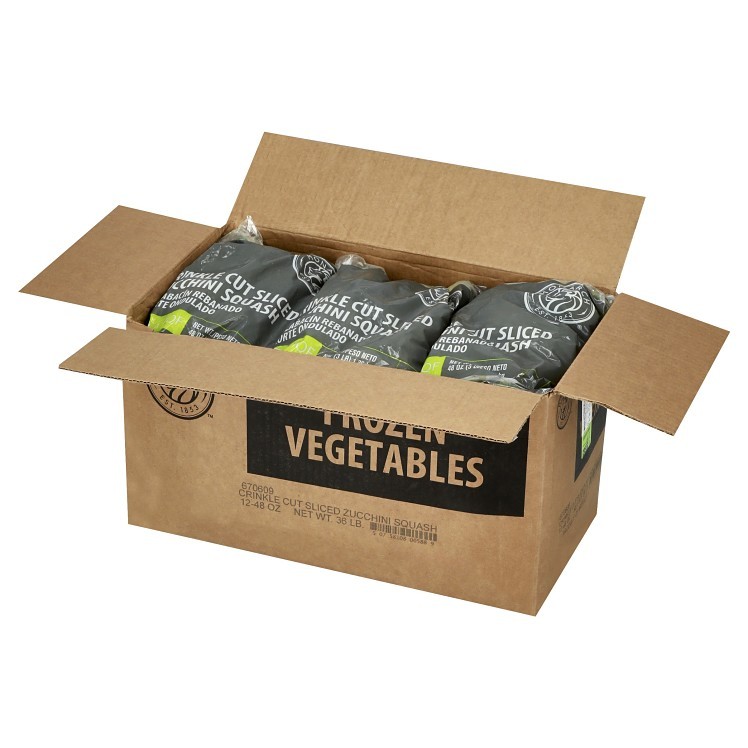 MONARCH SLICED ZUCCHINI CRINKLE CUT IQF FROZEN