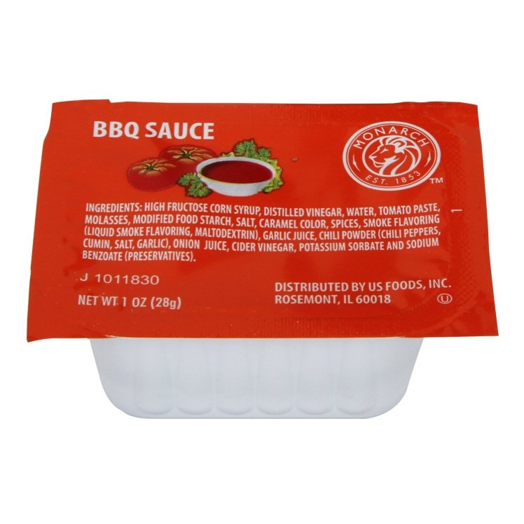 MONARCH BBQ SAUCE SINGLE SERVING CUP