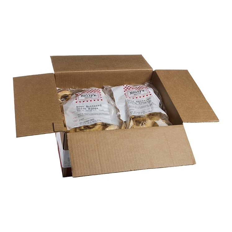 MOLLY'S KITCHEN BEER BATTERED HALF ONION RING 3/8 PRECOOKED