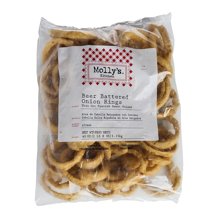 MOLLY'S KITCHEN BEER BATTERED HALF ONION RING 3/8 PRECOOKED