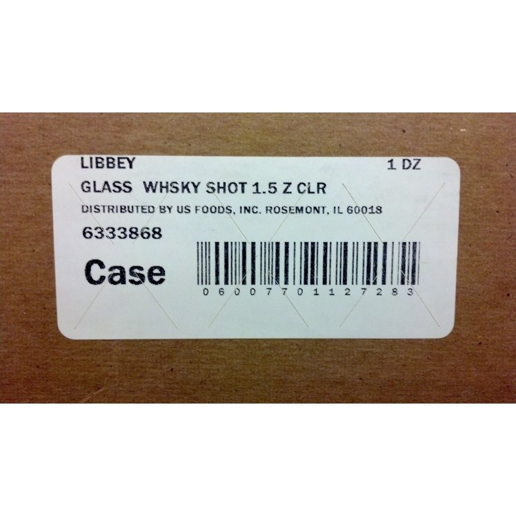 LIBBEY GLASS LIBBEY SHOT GLASS 1.5 OUNCES