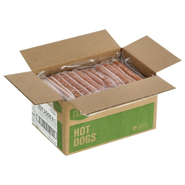 PATUXENT FARMS MIXED MEAT HOT DOGS 6 INCH 8/1