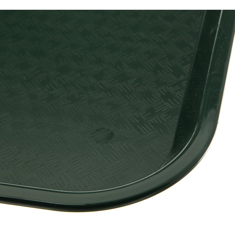 CARLISLE FOODSERVICE PRODUCTS POLYPROPYLENE FOREST GREEN NON-SKID RETAIL PACK CAFE TRAY 14X18 INCH
